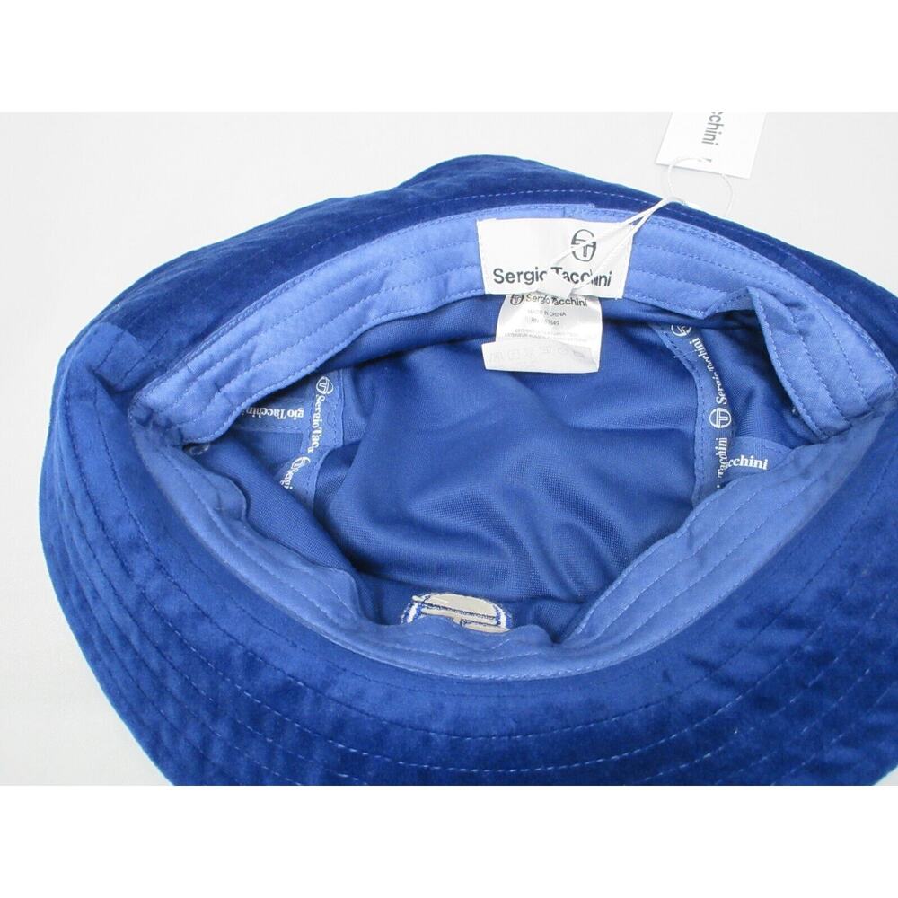 NWT Sergio Tacchini Sovana Mazarine Blue Velour Men's Bucket Hat - Picture 10 of 16